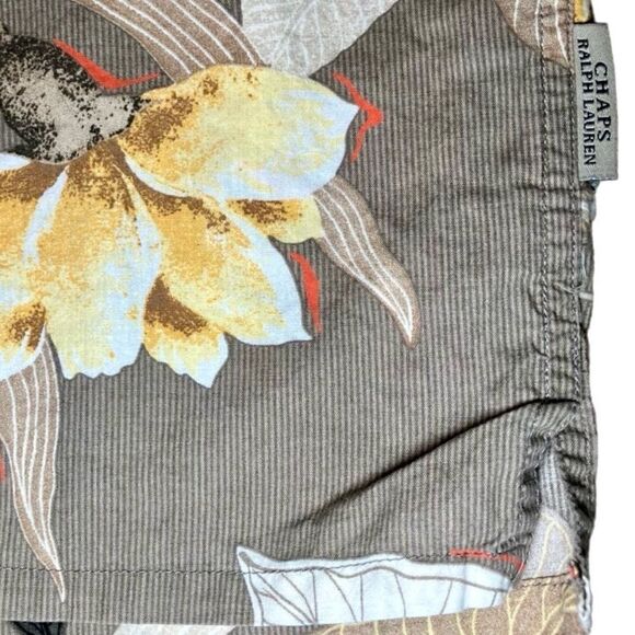 Chaps by Ralph Lauren Tropical Button Down in Tan/Gold/Green Men’s M - Picture 4 of 6